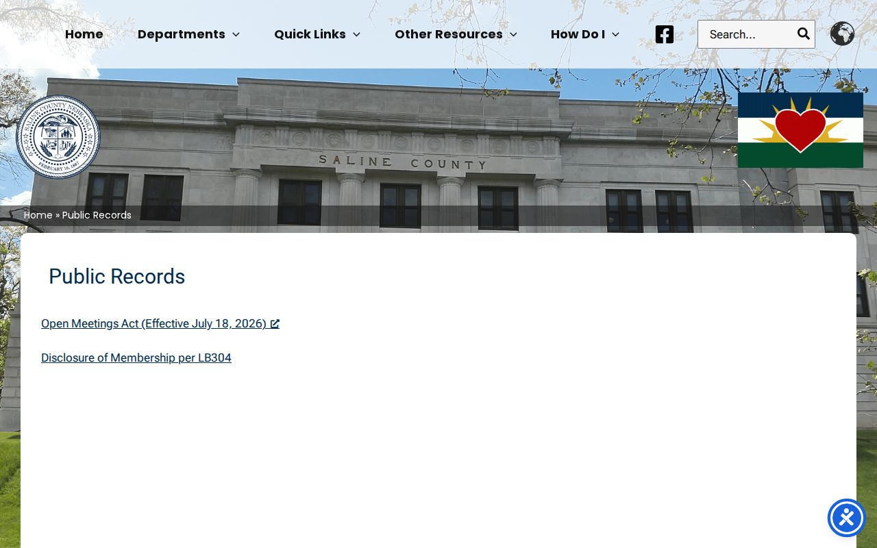 Saline County public records information for a focused warrant request