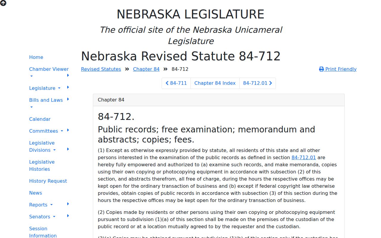 Nebraska public records statute for Saline County warrant access